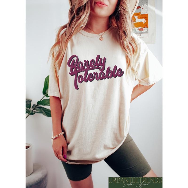 Barely Tolerable T-Shirt, Pride And Prejudice Shirt Best Price Hoodie, Sweatshirt | UrbanDripWear.com