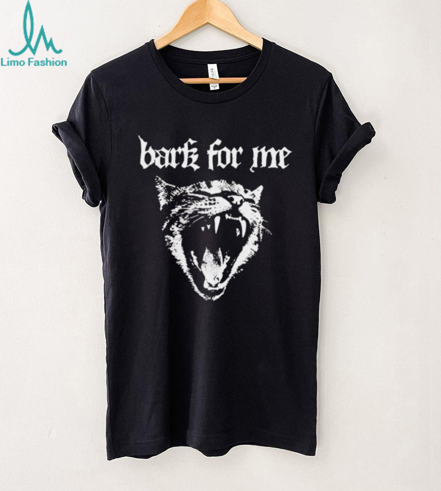 Bark For Me Heavy Metal Style Cat Yawning Graphic T Shirt