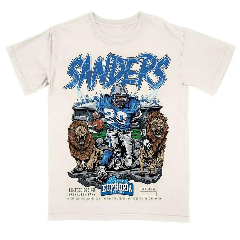 Barry Sanders Planet Euphoria Shirt Vintage 90s Football Graphic Tee for Men Women Fans Y2k Streetwear, shirt trend 2025...