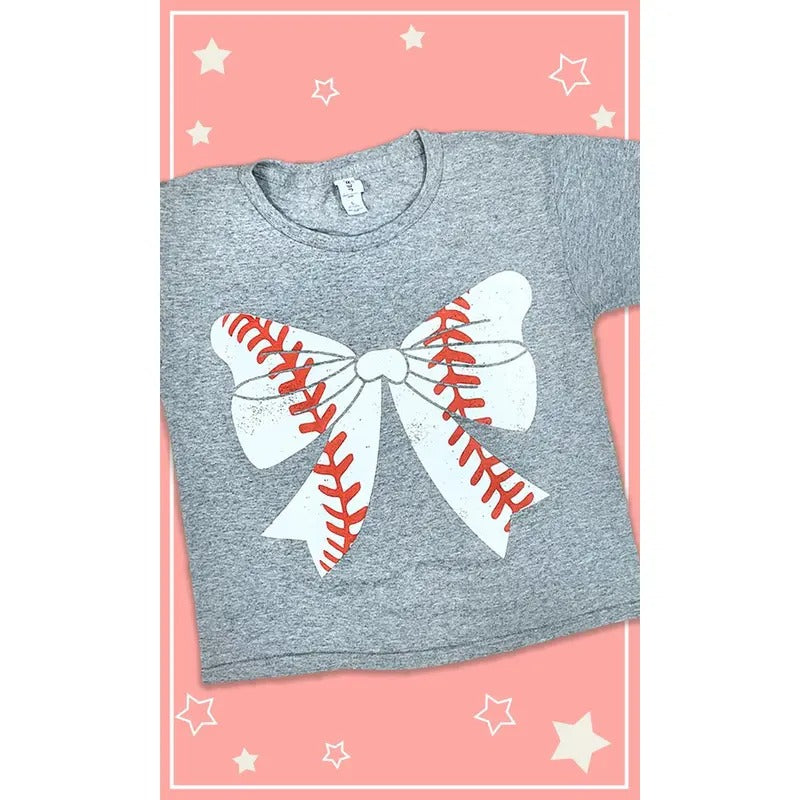 Baseball Bow Youth Graphic Shirt Hoodie, Sweatshirt | UrbanDripWear.com