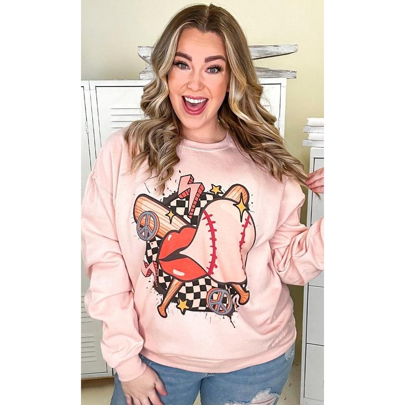 Baseball Bubble Graphic Sweatshirt T-Shirts, Hoodie | UrbanDripWear.com