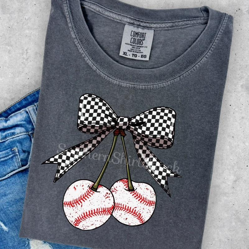 Baseball Cherries T shirt  | Baseball Mama Shirt | Pepper comfort colors t shirt Hoodie, Sweatshirt | UrbanDripWear.com