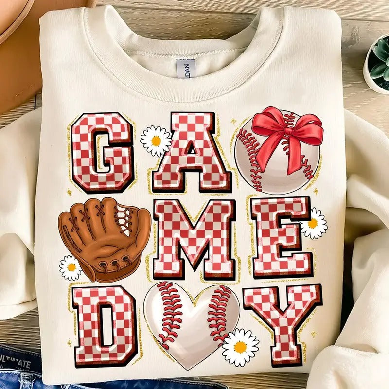 Baseball Game Day , Baseball Mama , Baseball Mom  Coquette Baseball Classic Sweatshirt T-Shirts, Hoodie | UrbanDripWear.com