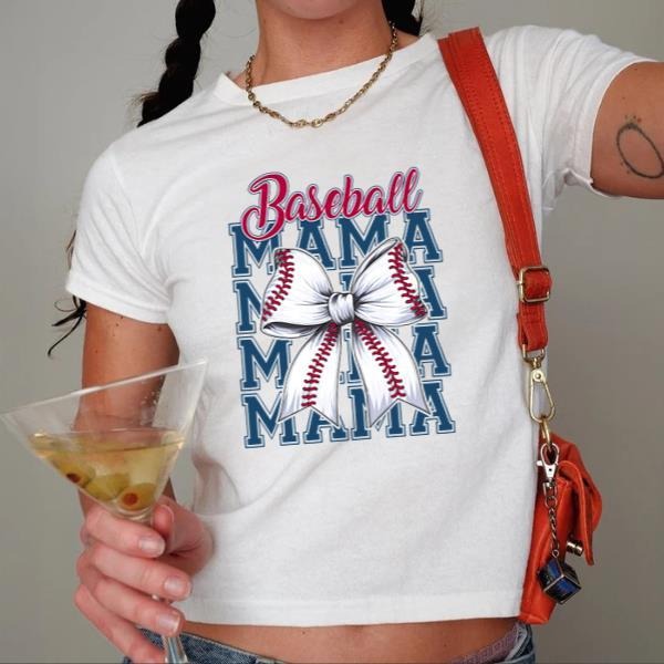 Baseball Mama Babytee, Baseball Coquette Bow , Baseball Mom , Retro Baseball , Coquette Bow Sports , Game Day Tshirt...