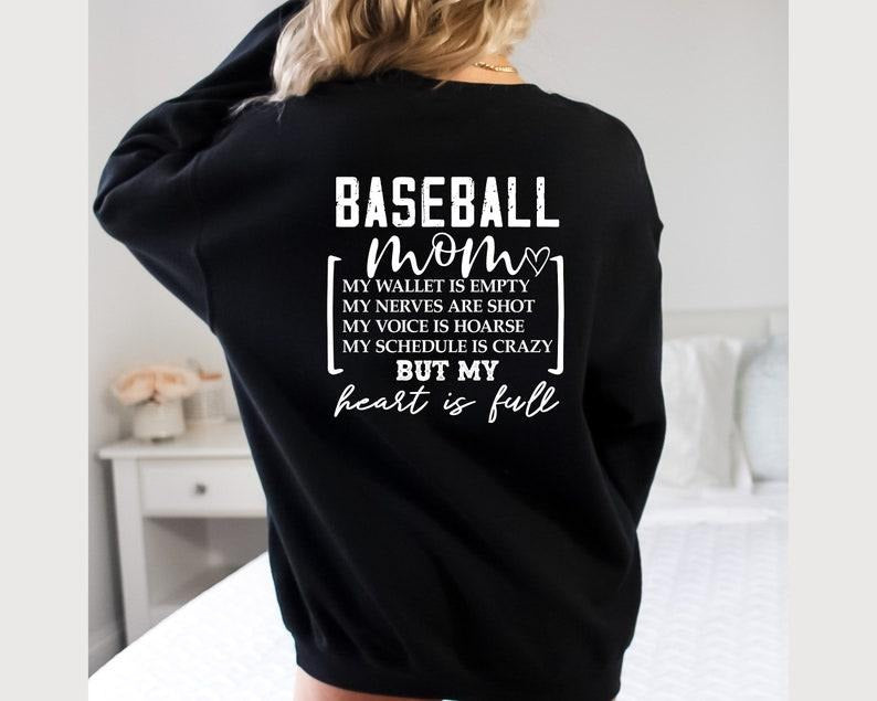 Baseball Mom Sweatshirt, Sport Mom Sweatshirt, Baseball Sweatshirt, Baseballer Mom Sweatshirt, Baseball Game Fan Gift,...