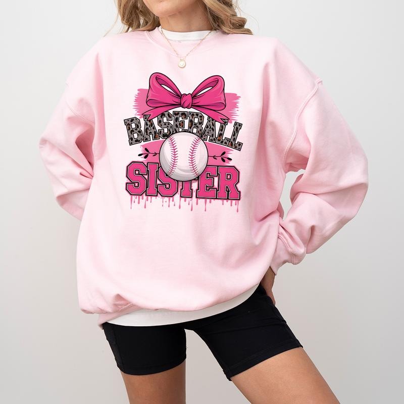 Baseball Sister Drip Baseball Drip Women Girl Coquette Bow Shirt Sweatshirt Hoodie | UrbanDripWear.com