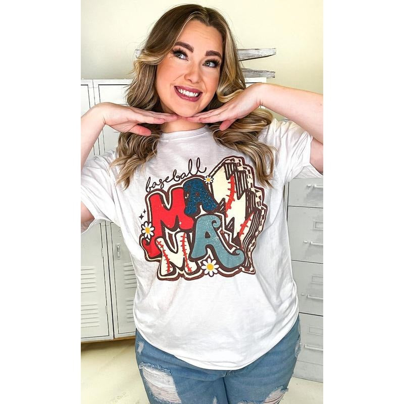 Baseball Sports Mama Graphic T-Shirt Hoodie, Sweatshirt | UrbanDripWear.com