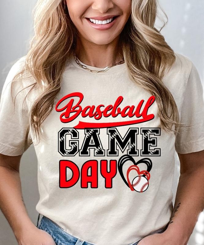Baseball game day Tshirt, Sports parent shirt, Baseball mama shirt, Heart baseball t-shirt Hoodie, Sweatshirt