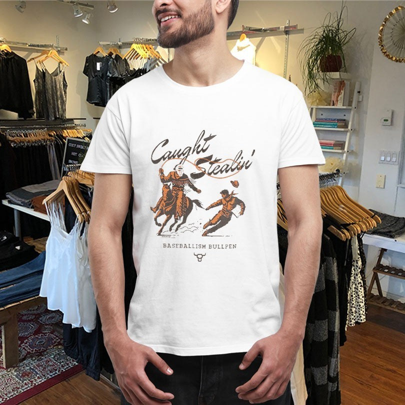 Baseballism Bullpen Caught Stealing Shirts