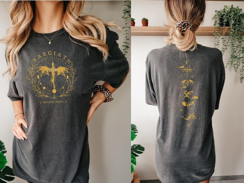 Basgiath War College 2-Sided Sweatshirt, Fourth Wing Shirt, Dragon Rider Shirt, Rebecca Yoros, Fourth Wing, Violet...