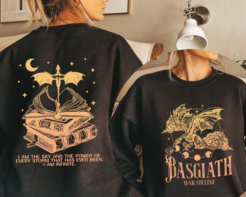 Basgiath War College Shirt, Fourth Wing The Empyrean Series Sweater, Fourth Wing Wyverns Tee Shirt, Violet Sorrengail...