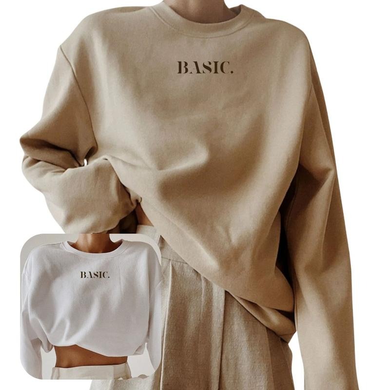 Basic Sweatshirt, Aesthetic Premium Women Sweatshirt T-Shirts, Hoodie | UrbanDripWear.com