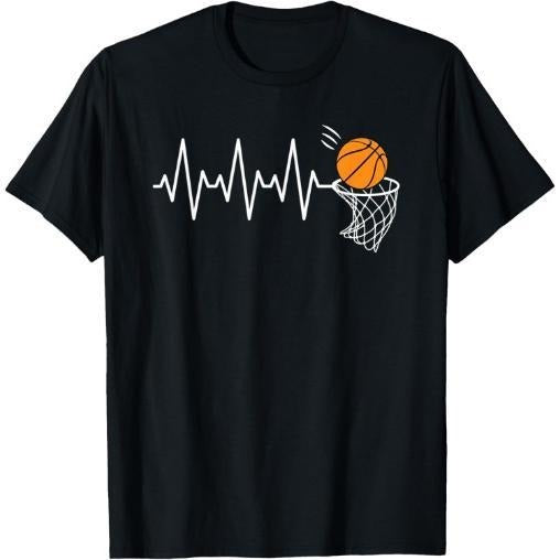 Basketball Heartbeat Basketball Lover T-Shirt Made in USA Hoodie, Sweatshirt | UrbanDripWear.com