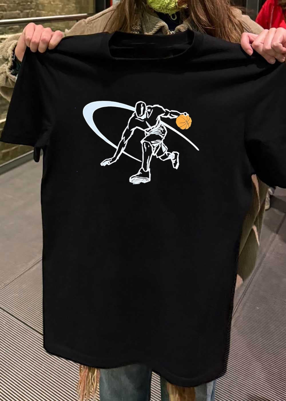 Basketball Player Dribbling Through The Arc Men’s T-Shirt