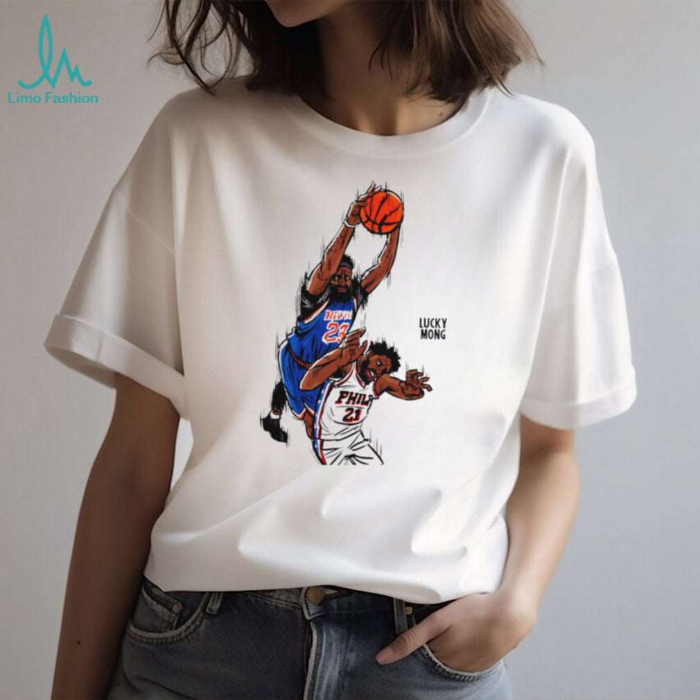 Basketball Poster Art Dunking Duel Graphic T Shirt