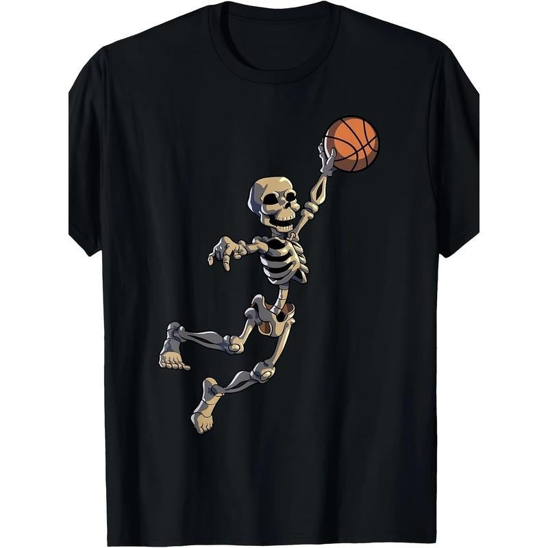 Basketball Skull Halloween Basketball Halloween T-shirt Made in USA Hoodie, Sweatshirt | UrbanDripWear.com