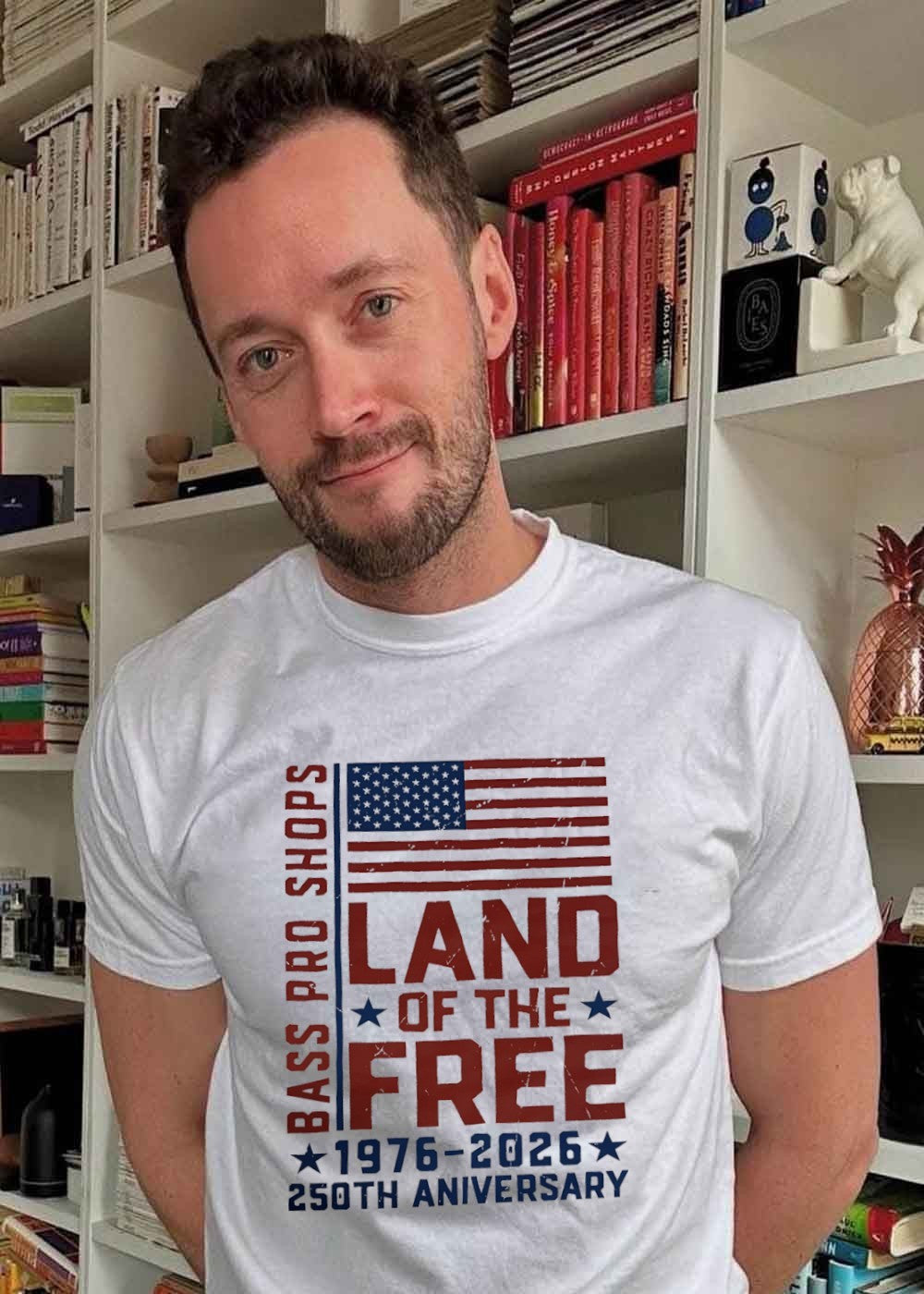 Bass Pro Shops Land of the Free 1976 2026 250th Anniversary T-Shirt