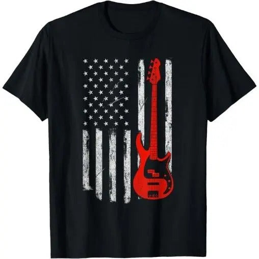 Bassist - USA American Flag Bass Guitar Player Musician T-Shirt Made in USA Hoodie, Sweatshirt | UrbanDripWear.com