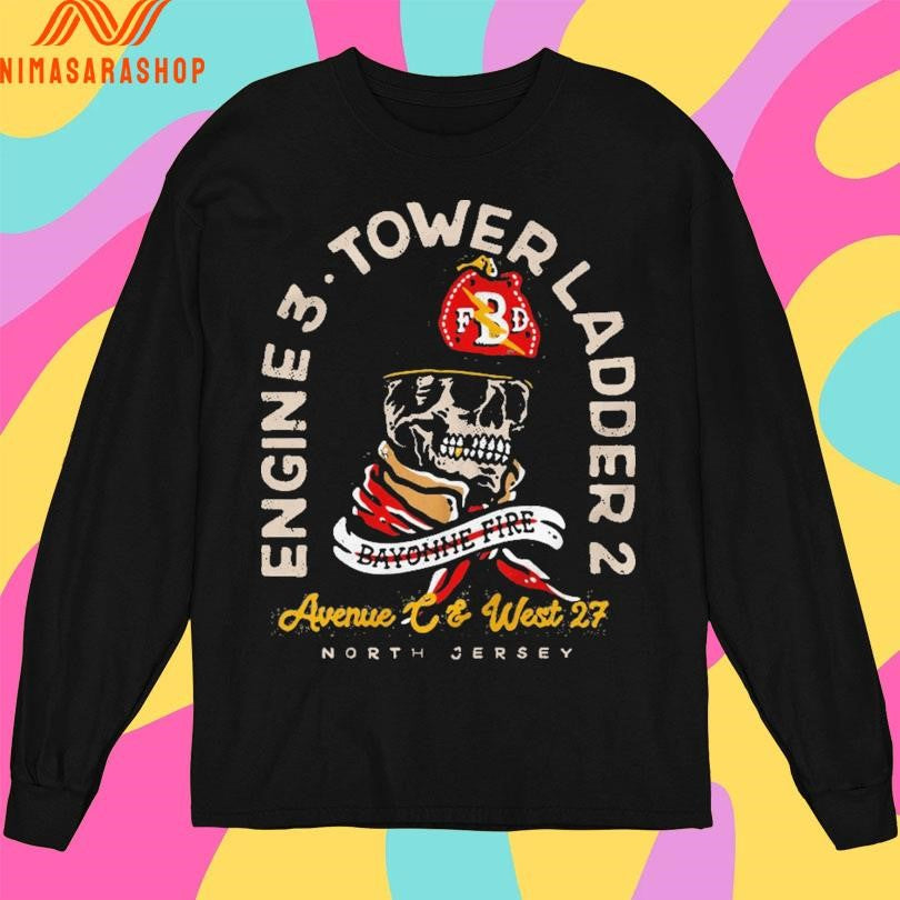 Bayonne Fire Engine 3 Tower Ladder 2 North Jersey Shirts