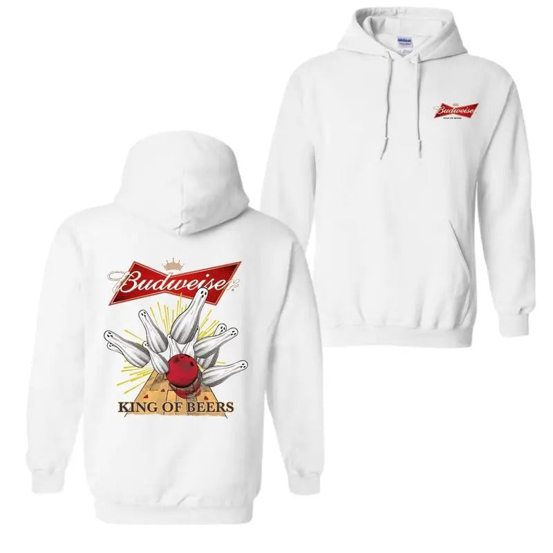 Bbudweiser King Of Beer Retro T Shirt, Hoodie 2 Sides Full Color Sweatshirt | UrbanDripWear.com