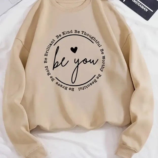 Be  You Women'S Casual Crew Neck Sweatshirt T-Shirts, Hoodie | UrbanDripWear.com