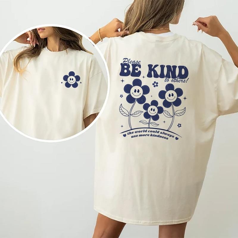 Be Kind Shirt, Self Love Shirts, Positive Quote Comfort T-shirt For Women, Inspirational Graphic Printed Cotton Fabric...