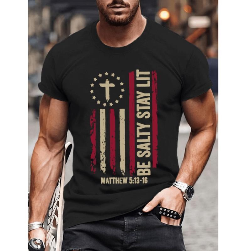 Be Salty Stay Lit Christian Cotton T-Shirt Pure Cotton Fabric Casual Streetstyle Crew Neck Short Sleeve T-Shirt Trendy...