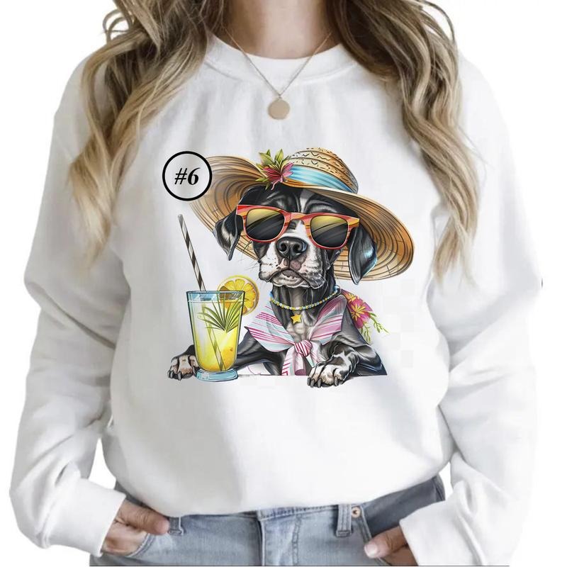 Beach Dogs Summer Funny Sweatshirts Sunny Day Hoodie Cocktail Summer T-shirt Hunting Season Unisex 1 | UrbanDripWear.com