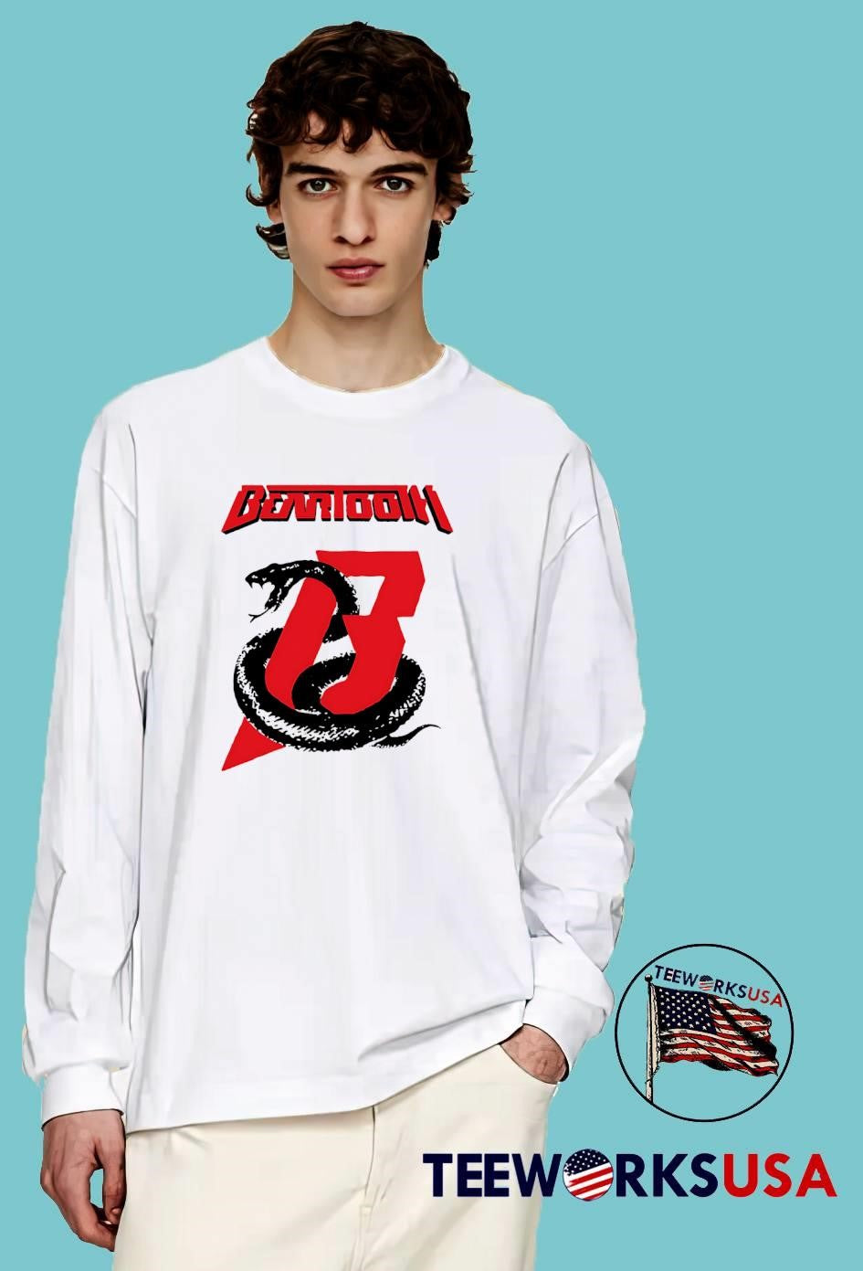 Beartooth band logo with snake and number three shirt