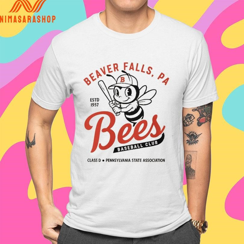 Beaver Falls Bees Baseball Club Estd 1937 Class D Pennsylvania State Association Shirts