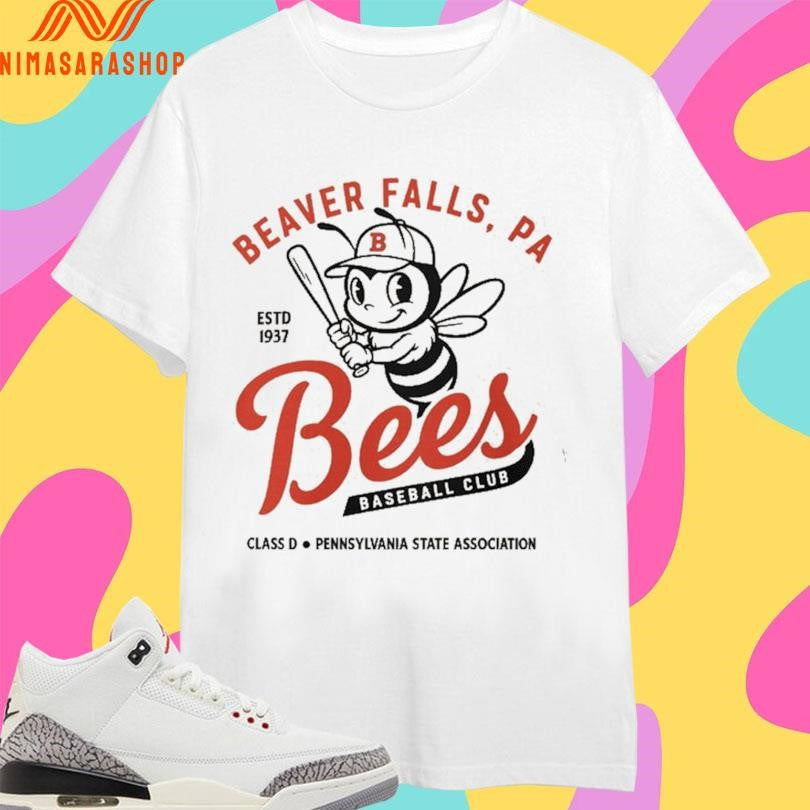 Beaver Falls Bees Baseball Club Estd 1937 Class D Pennsylvania State Association Shirts