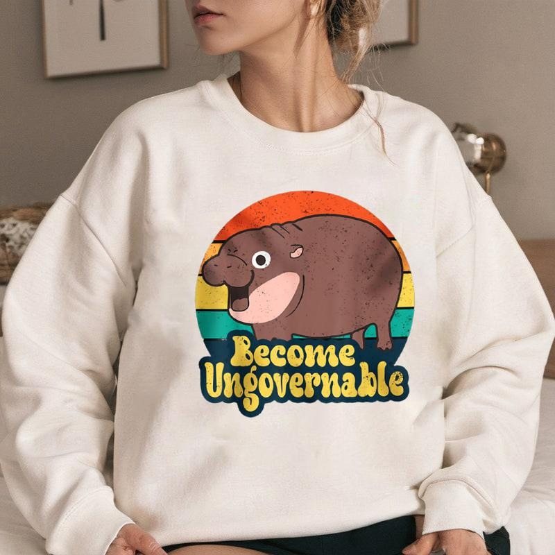 Become Ungovernable Funny , Funny Sweater Casual Street Style Fleece Fabric Crewneck Pullover Sweatshirt Tops Trendy for...