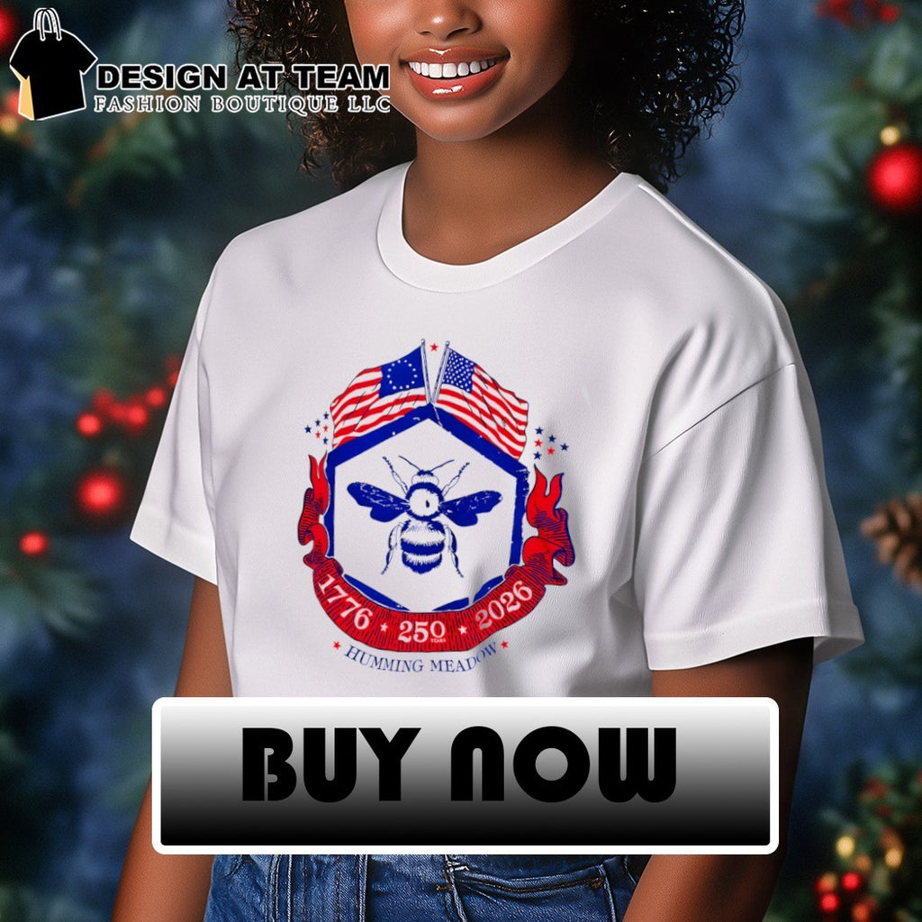 Bee Humming Meadow America 250th Patriotic 1776 2026 shirt