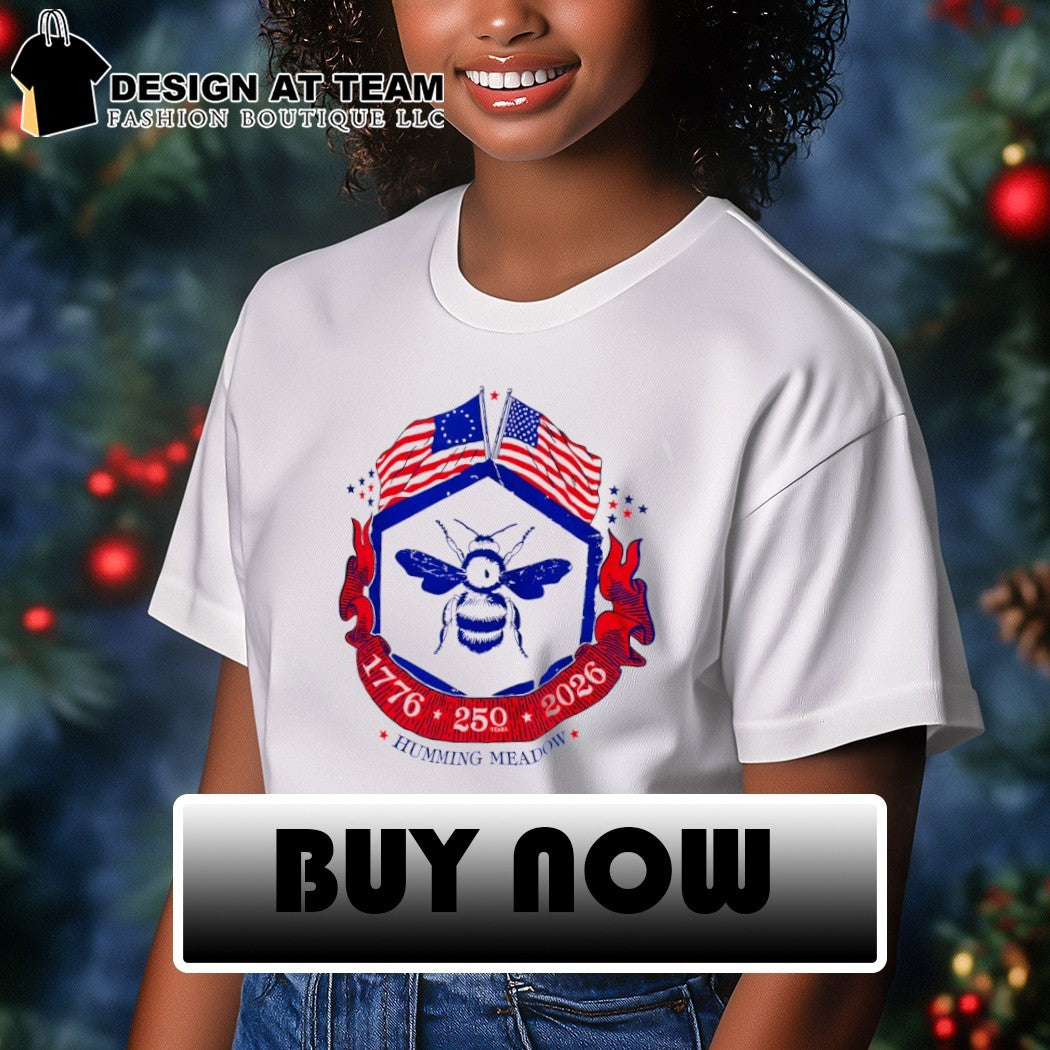 Bee Humming Meadow America 250th Patriotic 1776 2026 shirt