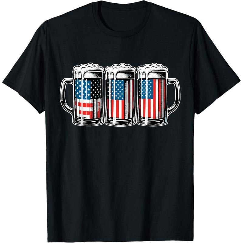 Beer American Flag 4th of July Men Merica Drinking USA T-Shirt  made in us Hoodie, Sweatshirt | UrbanDripWear.com