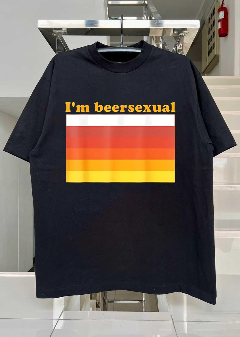 Beer Lover Drinking Phrase I’m Beersexual Graphic T-Shirt