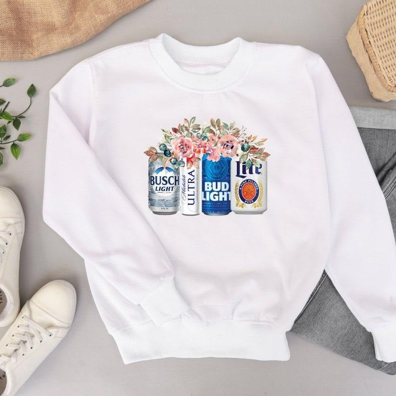 Beer Sweatshirt, Floral Beer  sweater T-Shirts, Hoodie | UrbanDripWear.com