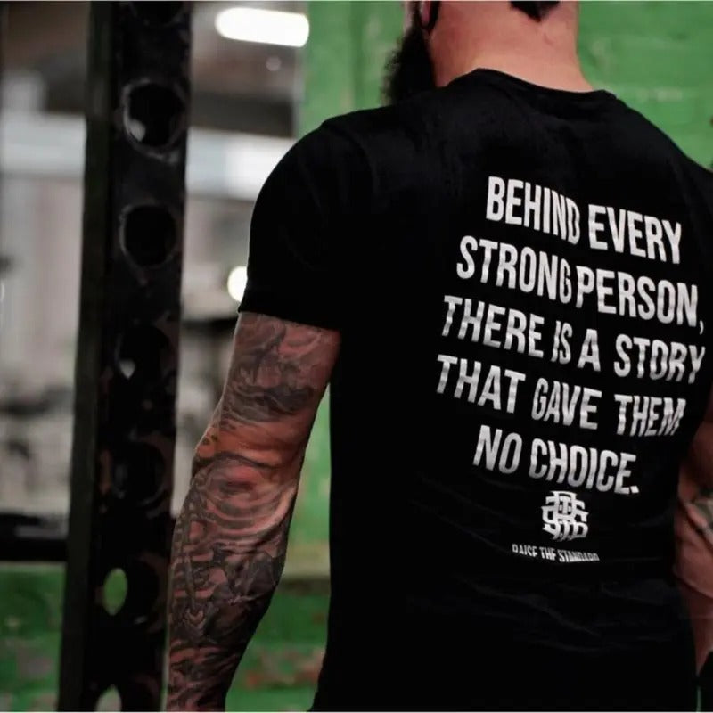 Behind Every Strong Person Soft 2-sides T-shirt, vintage t shirt, Womenswear, menswear, Streetwear Sweatshirrt, for him...