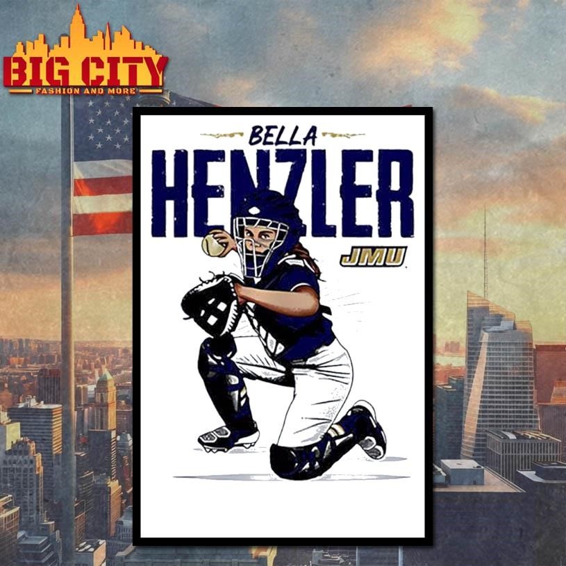 Bella Henzler JMU Softball NCAA Caricature Shirt