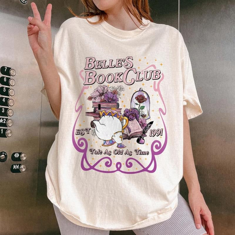 Belles Book Club Tee Shirt, Tale As Old As Time Shirt, Princess Book Club Sweatshirt, Princess Reading Book T-Shirt,...