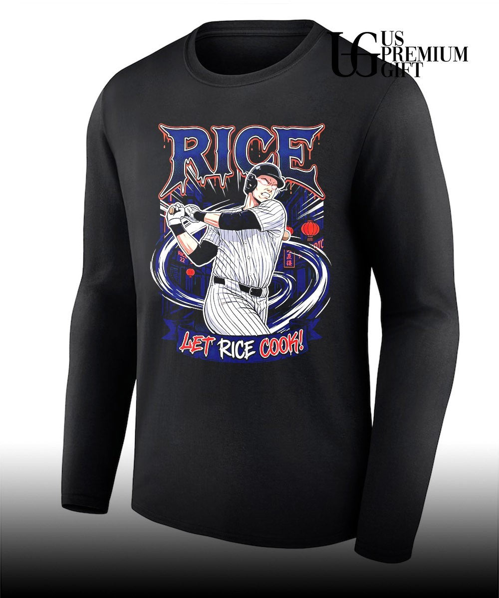 Ben Rice Let Rice Cook New York Yankees baseball cartoon shirt