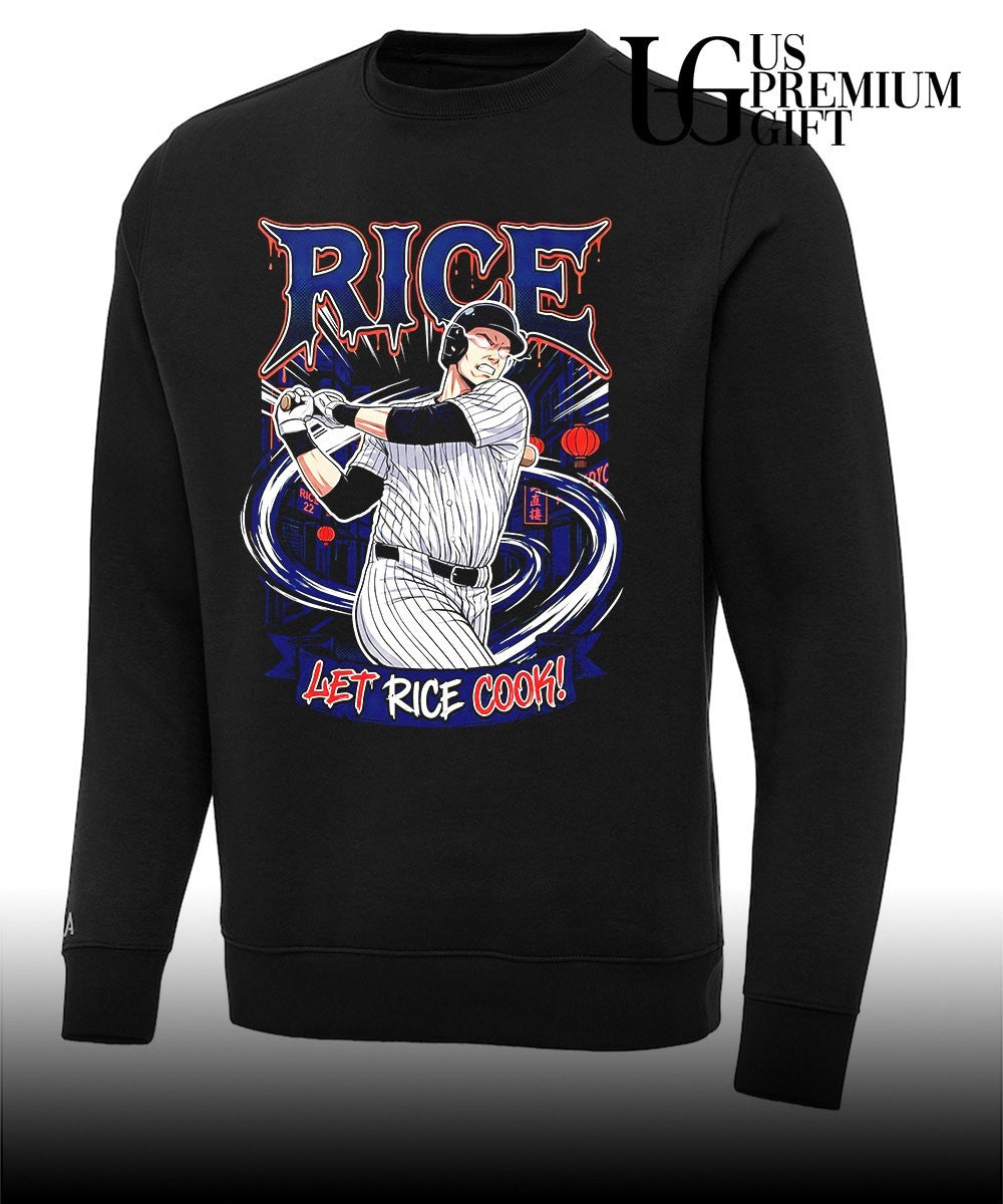 Ben Rice Let Rice Cook New York Yankees baseball cartoon shirt