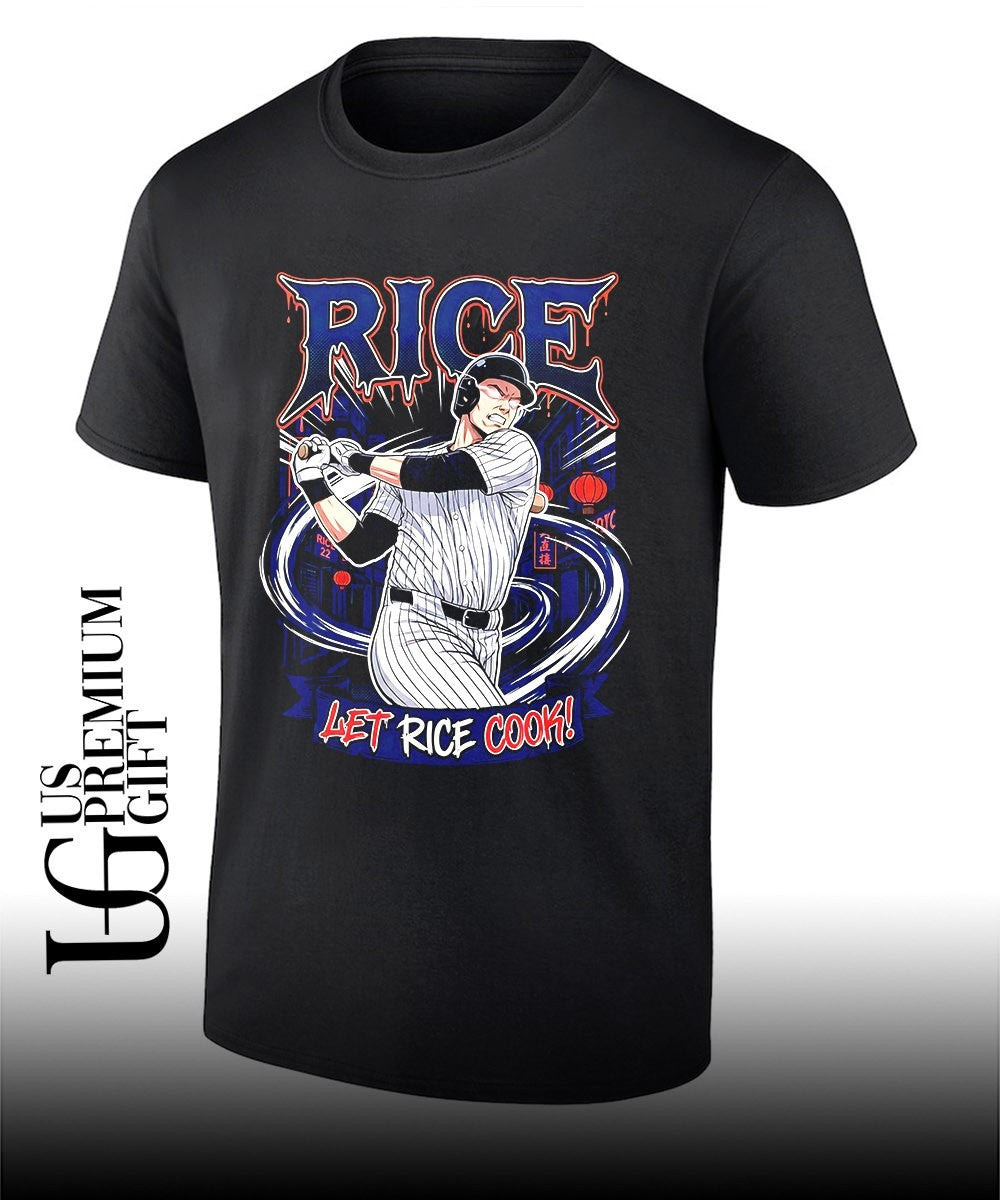 Ben Rice Let Rice Cook New York Yankees baseball cartoon shirt