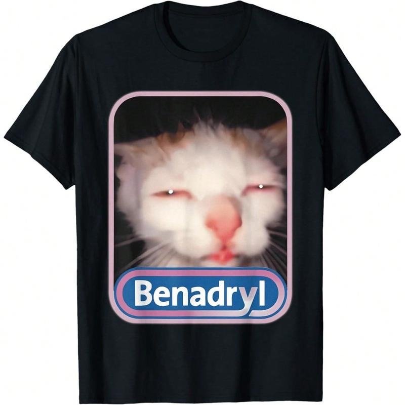 Benadryl Meme Cat Benny Cute & Funny Weird Meme T-Shirt, Unisex Funny Graphic T Shirts Hoodie, Sweatshirt | UrbanDripWear.com