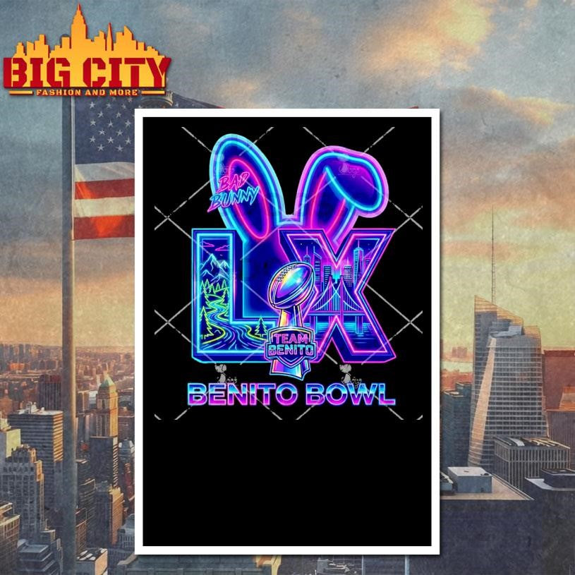Benito Bowl LX Bad Bunny Neon Shirt
