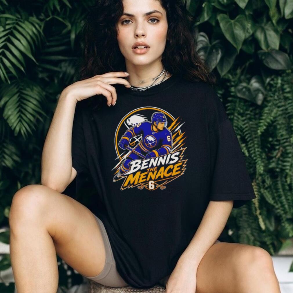 Bennis The Menace #6 Buffalo Sabres Hockey Fan Graphic T Shirt