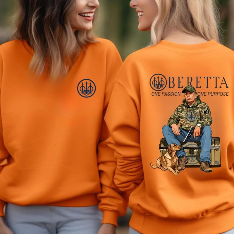 Beretta Trump Hunting Shirt, Top Menswear, Gun Lover, Tactical Gear Shirt Hoodie, Sweatshirt | UrbanDripWear.com
