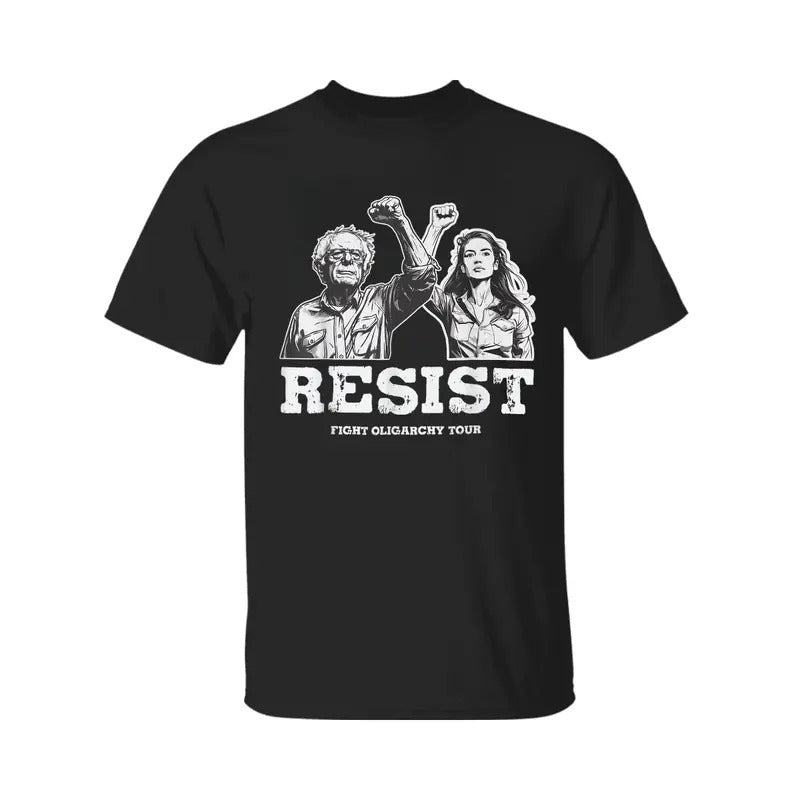 Bernie Sanders AOC Fighting Oligarchy Tour Shirt, Graphic Tee For Men, For Women, Menswear Cotton Hoodie, Sweatshirt