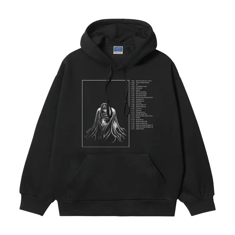 Berserk "Contents" Heavyweight Vintage Hoodie Cotton Blend Classic Anime Sweatshirt Menswear Tops Casual Long Sleeve...