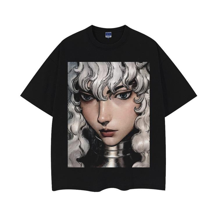 Berserk "Griffith" Heavyweight Vintage Tee 100% Cotton OVERSIZED Anime T-shirt Menswear Top cotton tops vintage t-shirts...